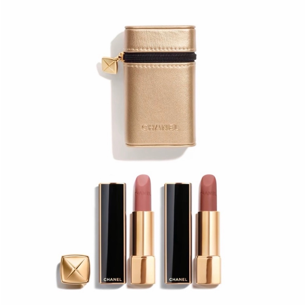 CHANEL Rouge Allure Velvet Duo - Rencontre & Crush (Black & Gold Box)